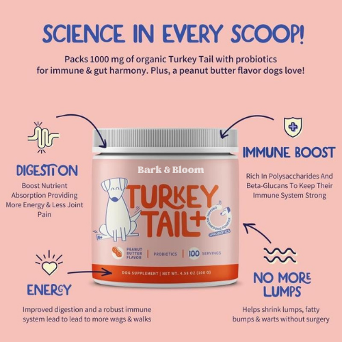 Turkey Tail Dog Topper Supplement for Lumps and Bumps